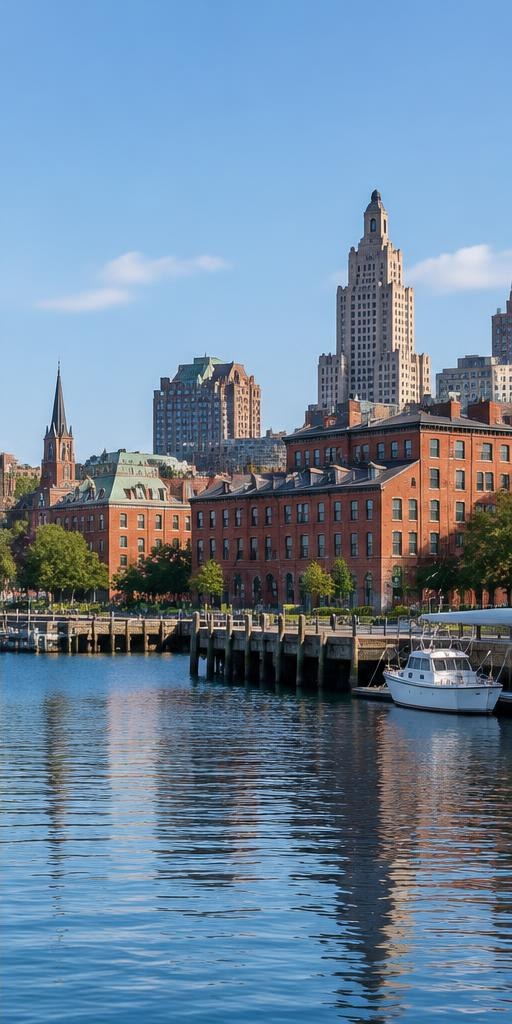 Providence waterfront and historic architecture